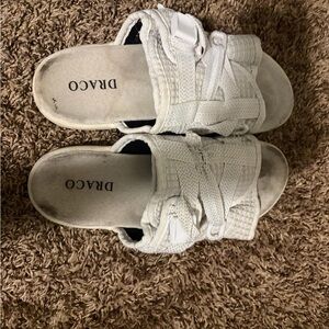 DRACO Men's White Slide Loafers – Slip-On Comfort